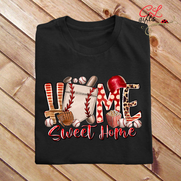 BASEBALL HOME SWEET HOME TSHIRT