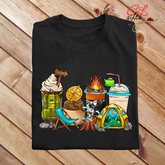 CAMPING COFFEE T SHIRT