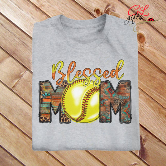 BLESSED MOM SOFTBALL